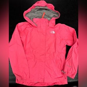 Girls The North Face pink raincoat jacket XS size 6